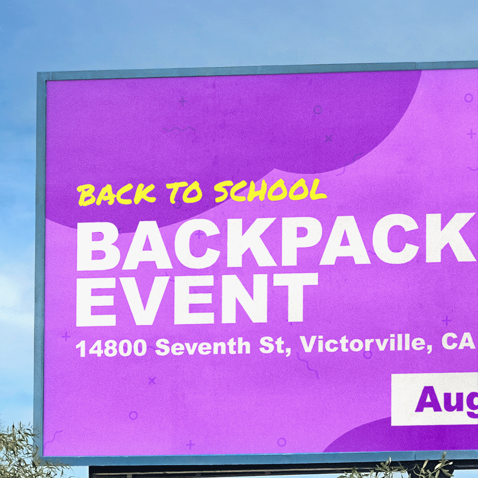 close up of a billboard