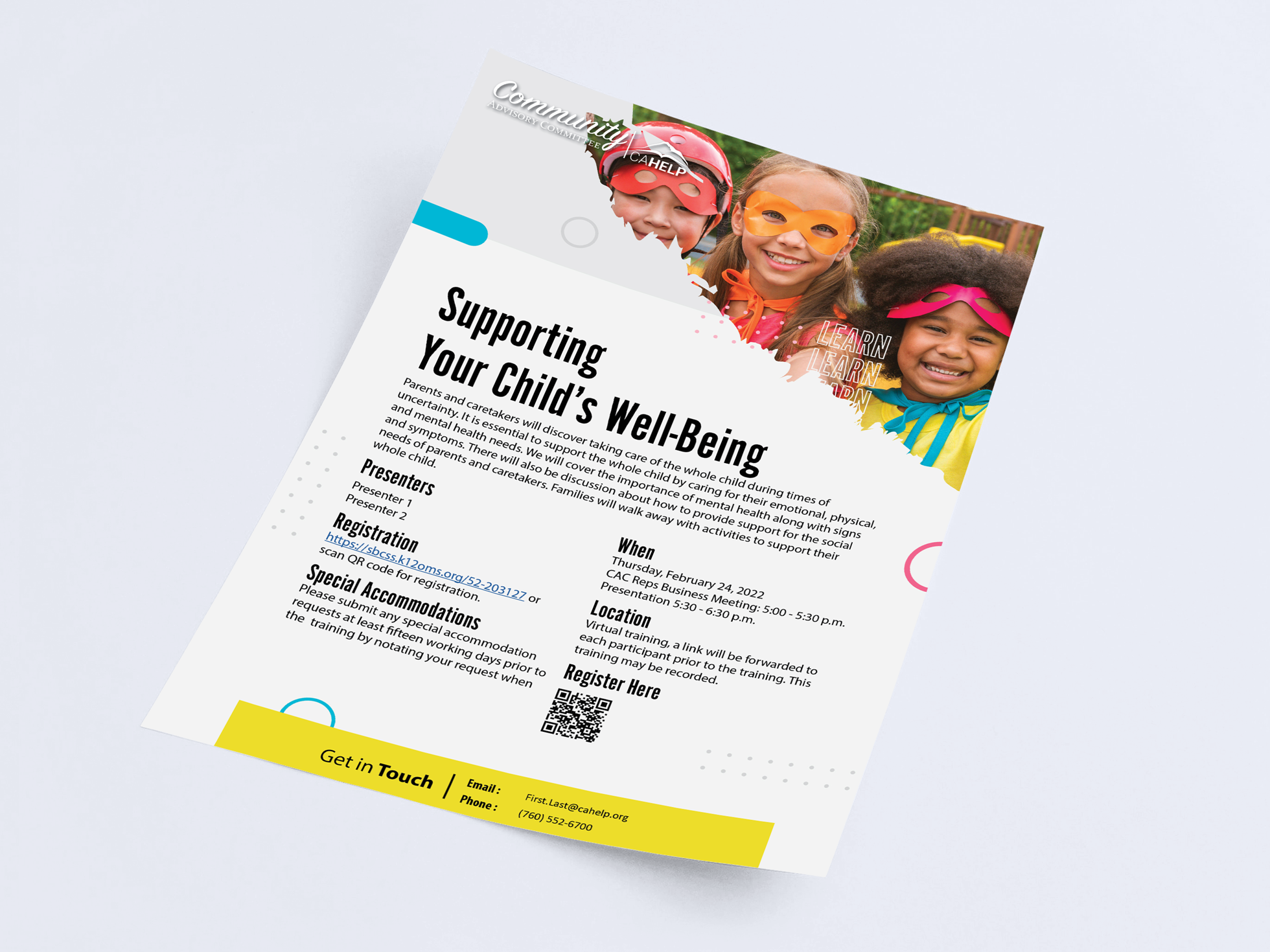 Second iteration of the superhero themed flyer